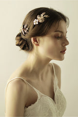 Beautiful Alloy&Rhinestone Party Combs-Barrettes Headpiece with Imitation Pearls