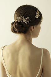 Beautiful Alloy&Rhinestone Party Combs-Barrettes Headpiece with Imitation Pearls