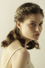 Beautiful Alloy&Rhinestone Special Occasion Headbands Headpiece with Imitation Pearls
