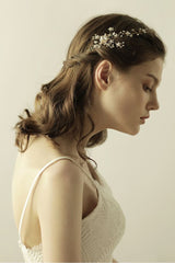 Beautiful Alloy&Rhinestone Special Occasion Headbands Headpiece with Imitation Pearls
