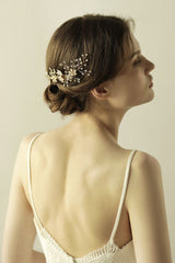 Beautiful Alloy&Rhinestone Wedding Combs-Barrettes Headpiece with Imitation Pearls
