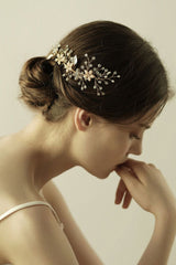 Beautiful Alloy&Rhinestone Wedding Combs-Barrettes Headpiece with Imitation Pearls