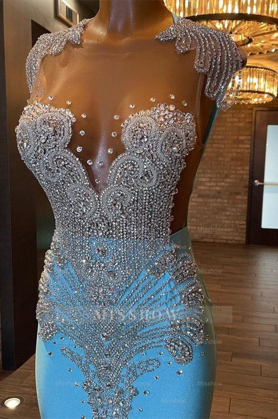 Beautiful Long Sleeveless Mermaid Prom Dress With Beading