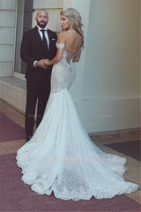Beautiful Mermaid Lace Off-the-Shoulder Wedding Dress Bridal Wears