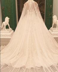 Beautiful Princess A-line Jewels Lace Wedding Dresses With Long Sleeves
