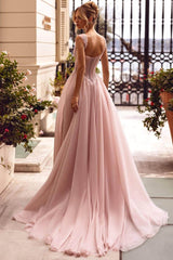 Sleeveless Straps Sweetheart Long Formal Dress With Appliques