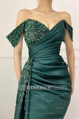 Charming Long Satin Sweetheart Portrait Prom Dresses With Ruched