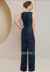 Classic jewel 3/4 length sleeves two pieces Chiffon mother dress