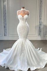 Classy Appliques Lace Tassel Sweetheart Sleeveless Chapel Mermaid Wedding Dresses