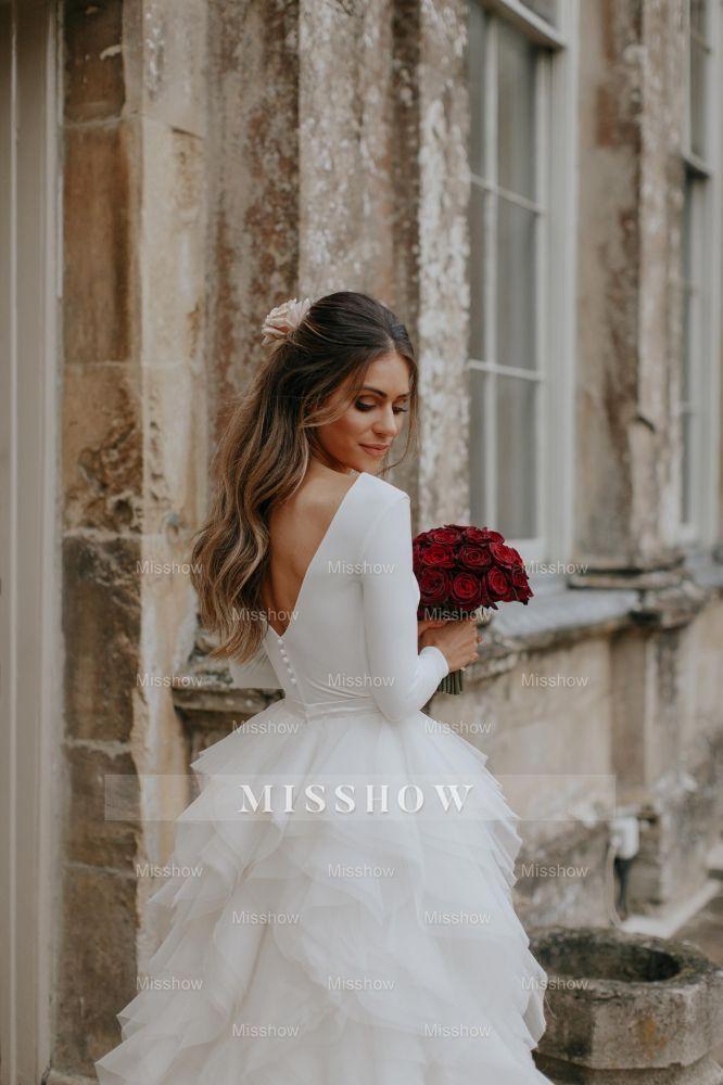 Classy Wedding Dress Sleeveless plit