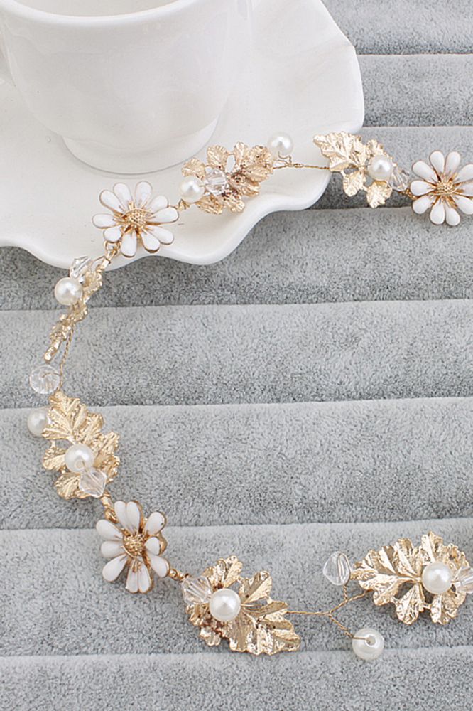 Cute Alloy &Imitation Pearls Party Hairpins Headpiece with Crystal