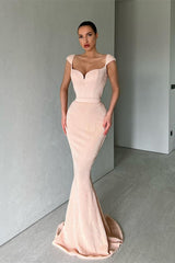Designer Sequined Sleeveless Mermaid Prom Dress