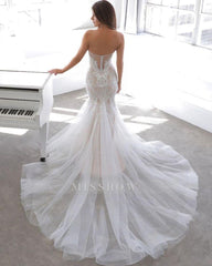 Designer Summer style Sweetheart Mermaid Lace Wedding Dress
