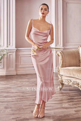 Dusty Sage Spaghetti-Straps Bridesmaid Dresses