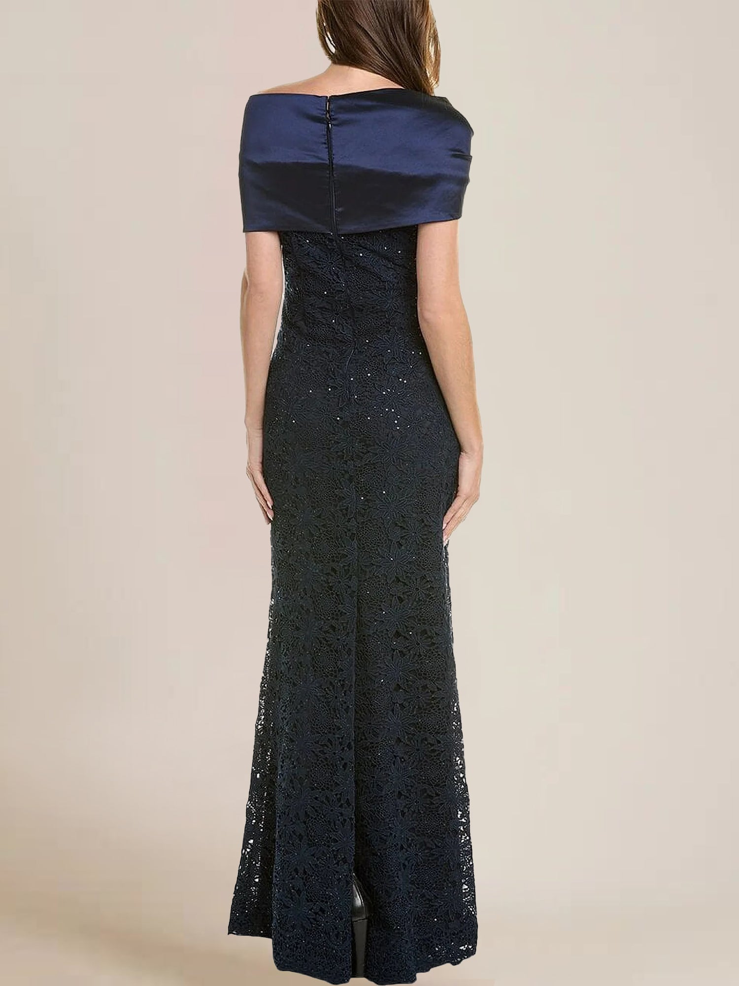 Trumpet Mermaid Off The Shoulder Lace Mother Of The Bride Dresses With Applique Beading