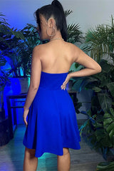 Elegant A-Line Royal Blue Sleeveless Homecoming Dresses