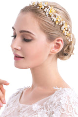 Elegant Alloy &Imitation Pearls Special Occasion Hairpins Headpiece with Rhinestone