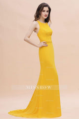 Elegant Jewel Mermaid Chiffon Lace Bridesmaid Dresses On Sale