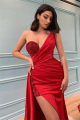 Elegant Long Red Fashion Mermaid Prom Evening Dress