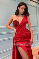 Elegant Long Red Fashion Mermaid Prom Evening Dress