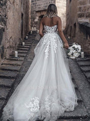 Elegant Princess A-Line Wedding Dresses with Lace