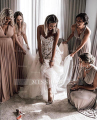 Elegant Princess A-Line Wedding Dresses with Lace