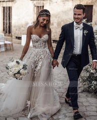 Elegant Princess A-Line Wedding Dresses with Lace