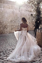 Elegant Princess A-Line Wedding Dresses with Lace