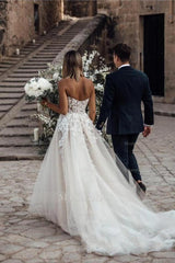 Elegant Princess A-Line Wedding Dresses with Lace