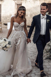 Elegant Princess A-Line Wedding Dresses with Lace