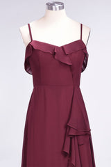 Elegant Spaghetti Aline Ruffle Simple Prom Dresses Royal Blue Evening Swing Dress