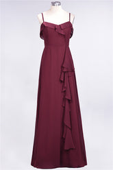 Elegant Spaghetti Aline Ruffle Simple Prom Dresses Royal Blue Evening Swing Dress