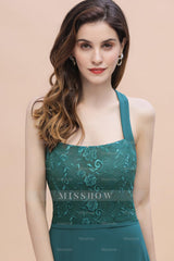 Elegant Straps Peacock Chiffon Appliques Bridesmaid Dresses Sleeveless On Sale