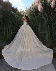 Exquisite Floor Length Sweetheart Sleeveless Off-The-Shoulder A-Line Lace Wedding Dress with Ruffles