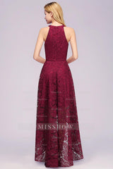 Fabulous A-Line Scoop Sleeveless Appliques Lace Bridesmaid Dresses