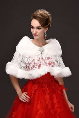 Fashion Tulle White Half-Sleeves Casual Bride Wedding Wraps with Crystal