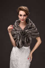 Fashion Warm Ruffle Tulle Silver Half-Sleeves Casual Wraps