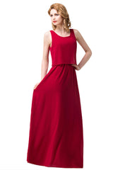 Floor-length A-line Square Chiffon Bridesmaid Dresses