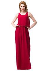 Floor-length A-line Square Chiffon Bridesmaid Dresses
