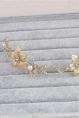 Floral Alloy &Imitation Pearls Daily Wear Hairpins Headpiece with Rhinestone