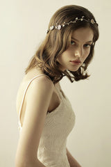 Floral Alloy Party Headbands Headpiece with Rhinestone