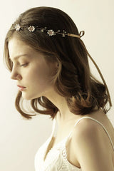 Floral Alloy Party Headbands Headpiece with Rhinestone