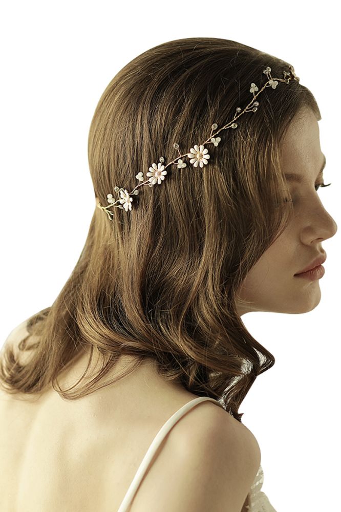 Floral Alloy Party Headbands Headpiece with Rhinestone