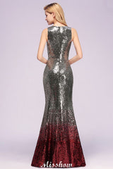 Glamorous Sleeveless Sexy Mermaid Sequins Bridesmaid Dresses