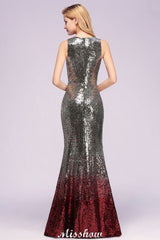 Glamorous Sleeveless Sexy Mermaid Sequins Bridesmaid Dresses