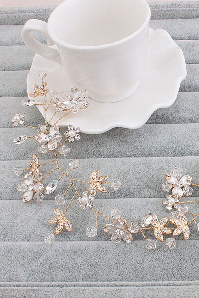 Glamourous Alloy Imitation Pearls Special Occasion&Party Hairpins Headpiece with Crystal Rhinestone