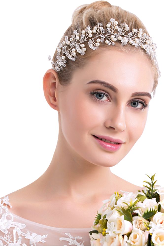 glamourous Plastic&Alloy Crystal Special Occasion Hairpins Headpiece with Imitation Pearls