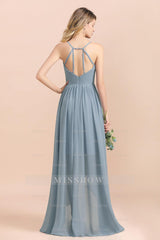 Gorgeous Hi-Lo Heart-Shaped Ruffle Bridesmaid Dresses with Spaghetti Straps