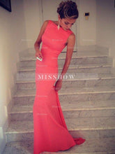 Gorgeous Mermaid High Neck Sleeveless Spandex Floor-Length Prom Dresses