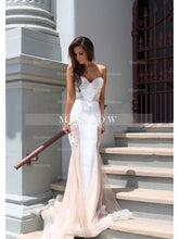 Gorgeous Mermaid Sweetheart Sleeveless Tulle Chapel Train Prom Dresses